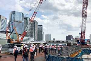 品川駅北口広場整備工事現場