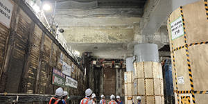 リニア品川駅工事 線路下